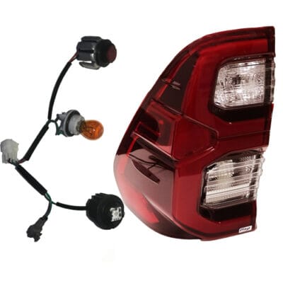 Faro Toyota Hilux Trasero Led Con Porta, Ficha Y Lamparas Led 2020/ad Alternativo